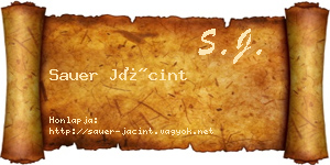 Sauer Jácint névjegykártya